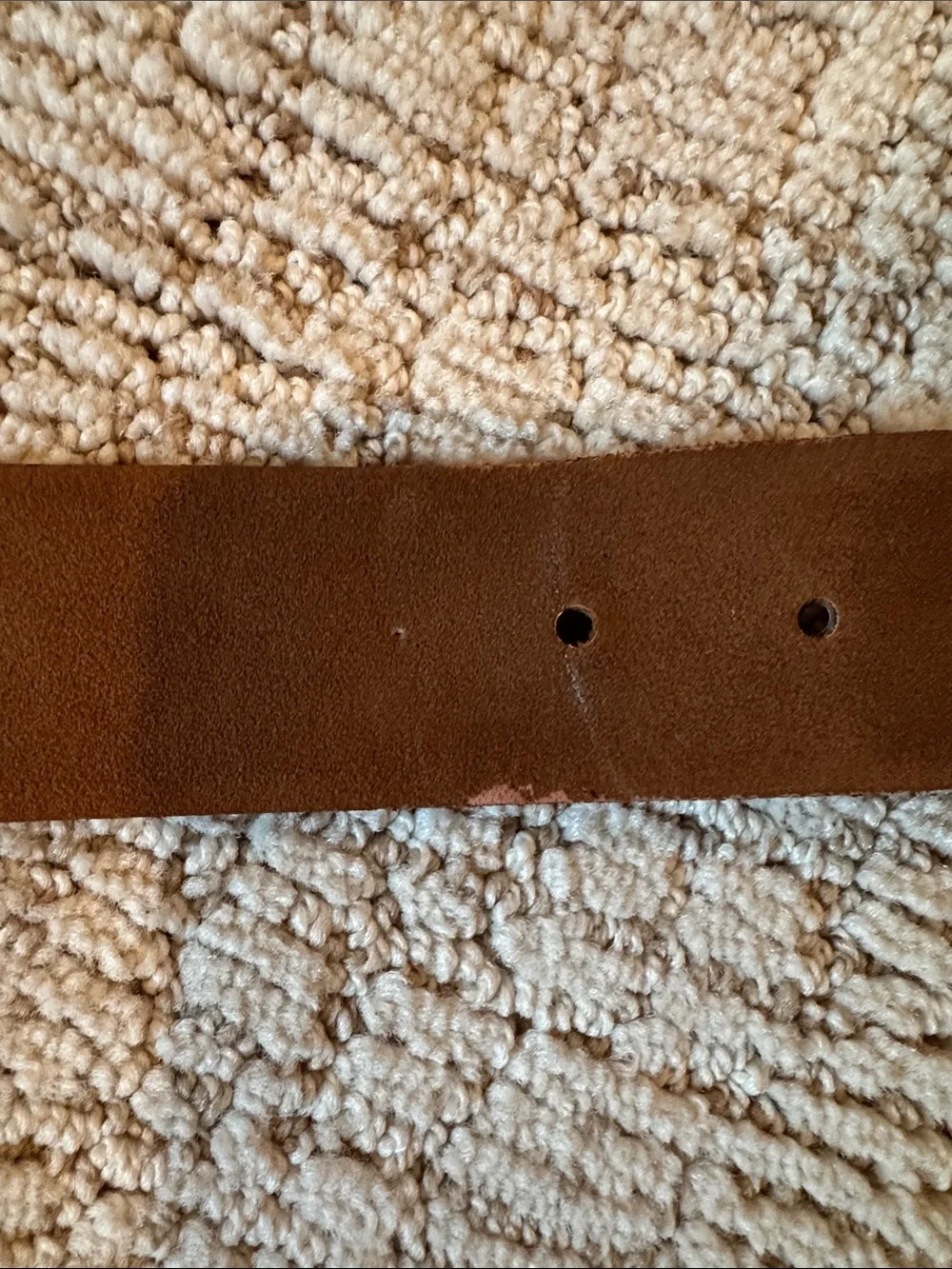 Brown Leather Western-Style Belt with Decorative Buckle (M)